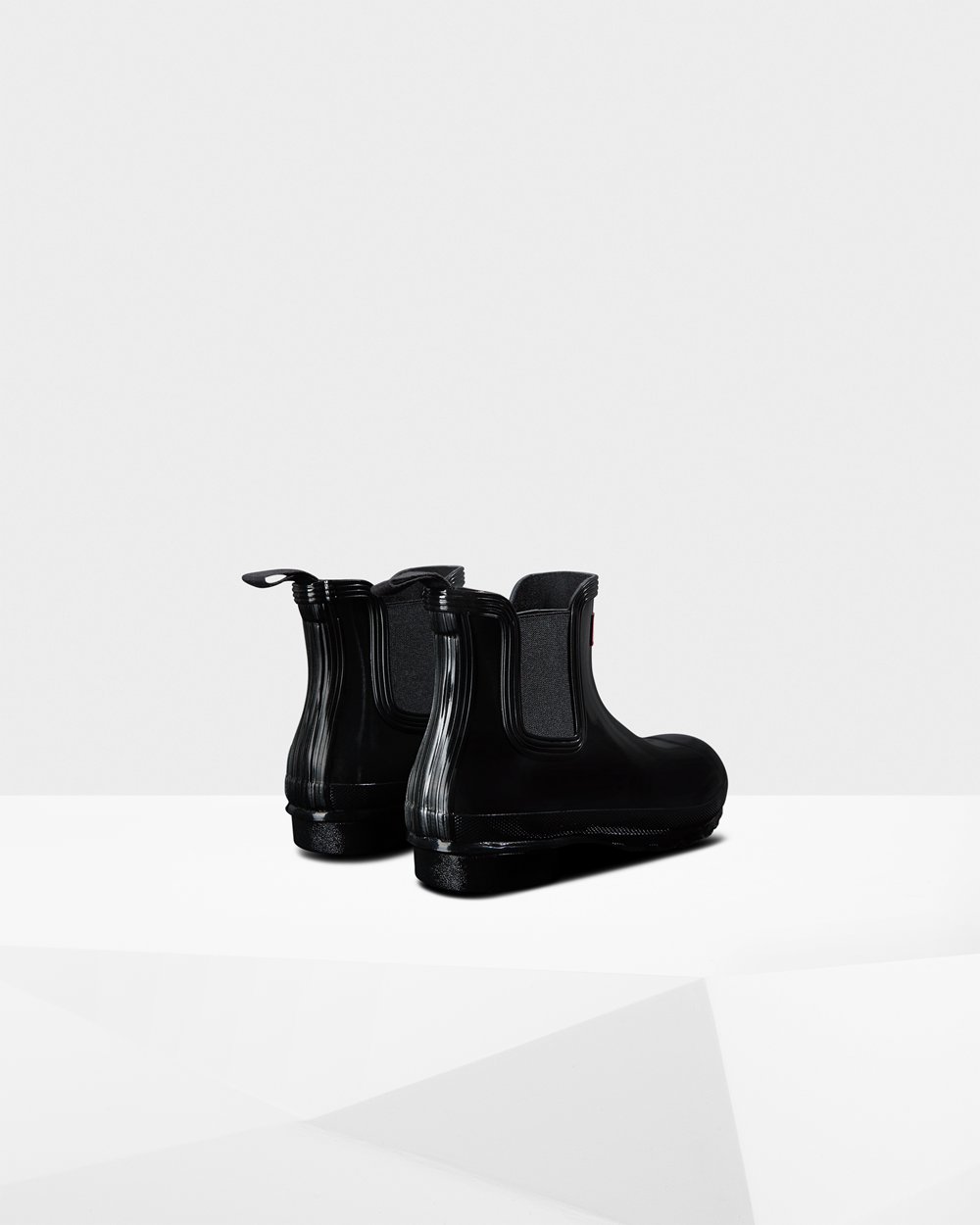 Chelsea Boots Dames - Hunter Original Gloss - Zwart - 47NBFGETW